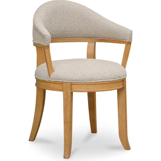 Carlos Dining Chair by Moe's Home Collection in brown. Made from 95% polyester, 5% acrylic, rubber wood frame, plywood in a transitional style.