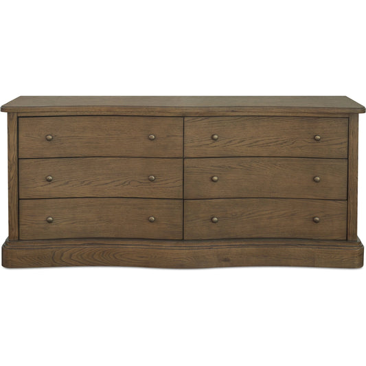 000 SI-2527874 | Primary Silo | Clarence 6 Drawer Dresser by Moe's Home Collection. Made from solid top edge, door frame, outer frame, oak drawer, shelf panel, side, brass handle in a unique style.