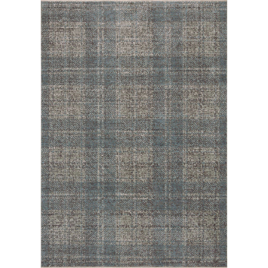 Ember EMB-09 Rug by Angela Rose x Loloi in denim, charcoal. Made from 100% polyester in a unique style.