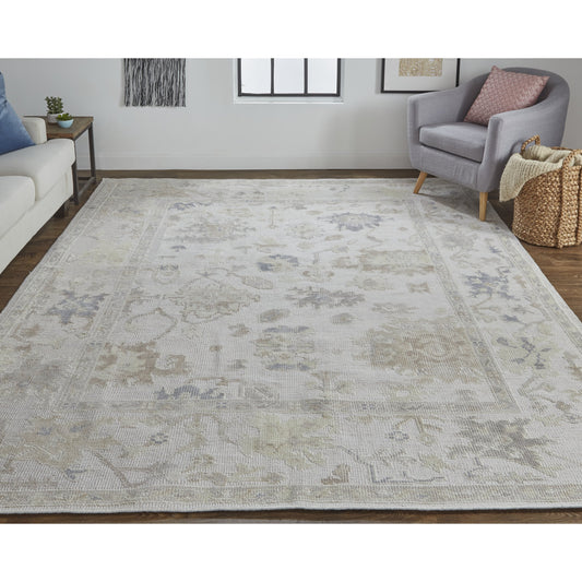 Wendover Transitional & Botanical Rug - 6864F by Feizy in tan, ivory, orange. Made from pet in a unique style.