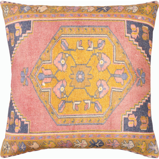 Emily Jean Pillow - 534225 by Livabliss in plum, mustard, navy, denim, dusty pink. Made from polyester in a traditional style.