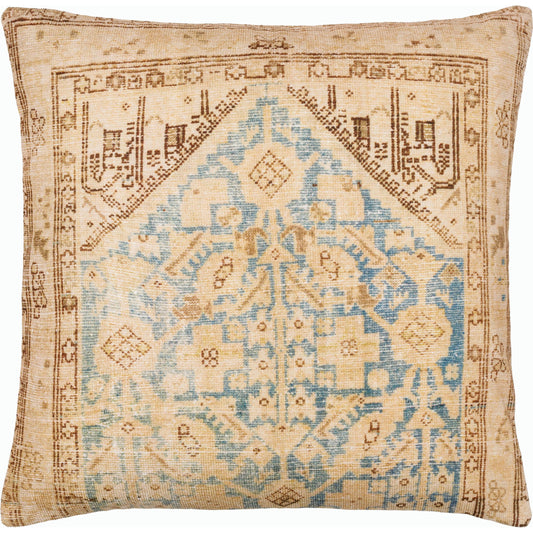 001 SI-2168479,SI-2168480,SI-2168481,SI-2168482,SI-2168483,SI-2168484 | Primary Silo | Emily Jean Pillow - 534240 by Livabliss in beige, tan, dark brown, blue, amber. Made from polyester in a traditional style.