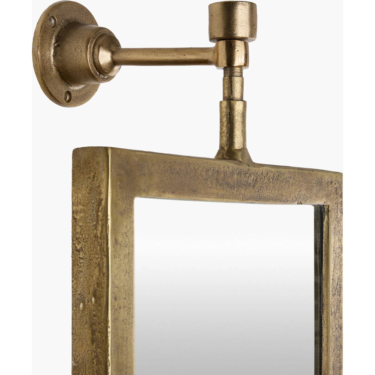 002 SI-2258966 | Closeup | Emmeline Full Length Mirror by Surya in gold. Made from aluminum in a transitional style.