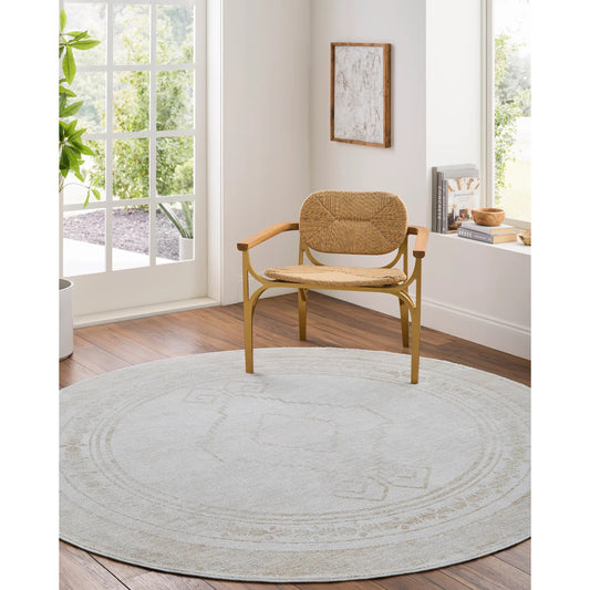 Emory Rug - 527557 by Livabliss in ivory, cream, tan. Made from polyester in a unique style.