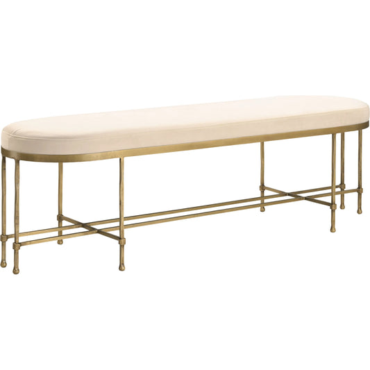 Engel Bench by Surya in metallic brass. Made from polyester, iron in a modern style.
