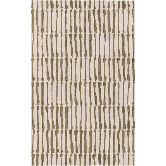 001 SI-2354372,SI-2354373,SI-2354374,SI-2354375,SI-2386082 | Primary Silo | Etho By Nikki Chu ENK17 Rug by Jaipur Living in green, cream. Made from 70% wool, 30% viscose in a unique style.