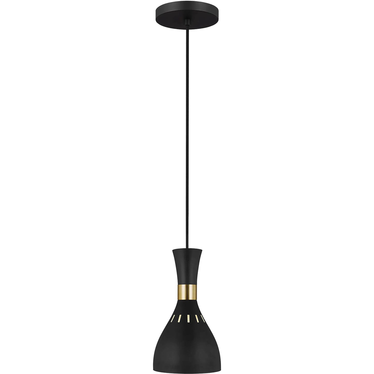 001 SR-735769 | Primary Silo | Joan Mini-Pendant by Generation Lighting in midnight black. Made from steel in a modern style.