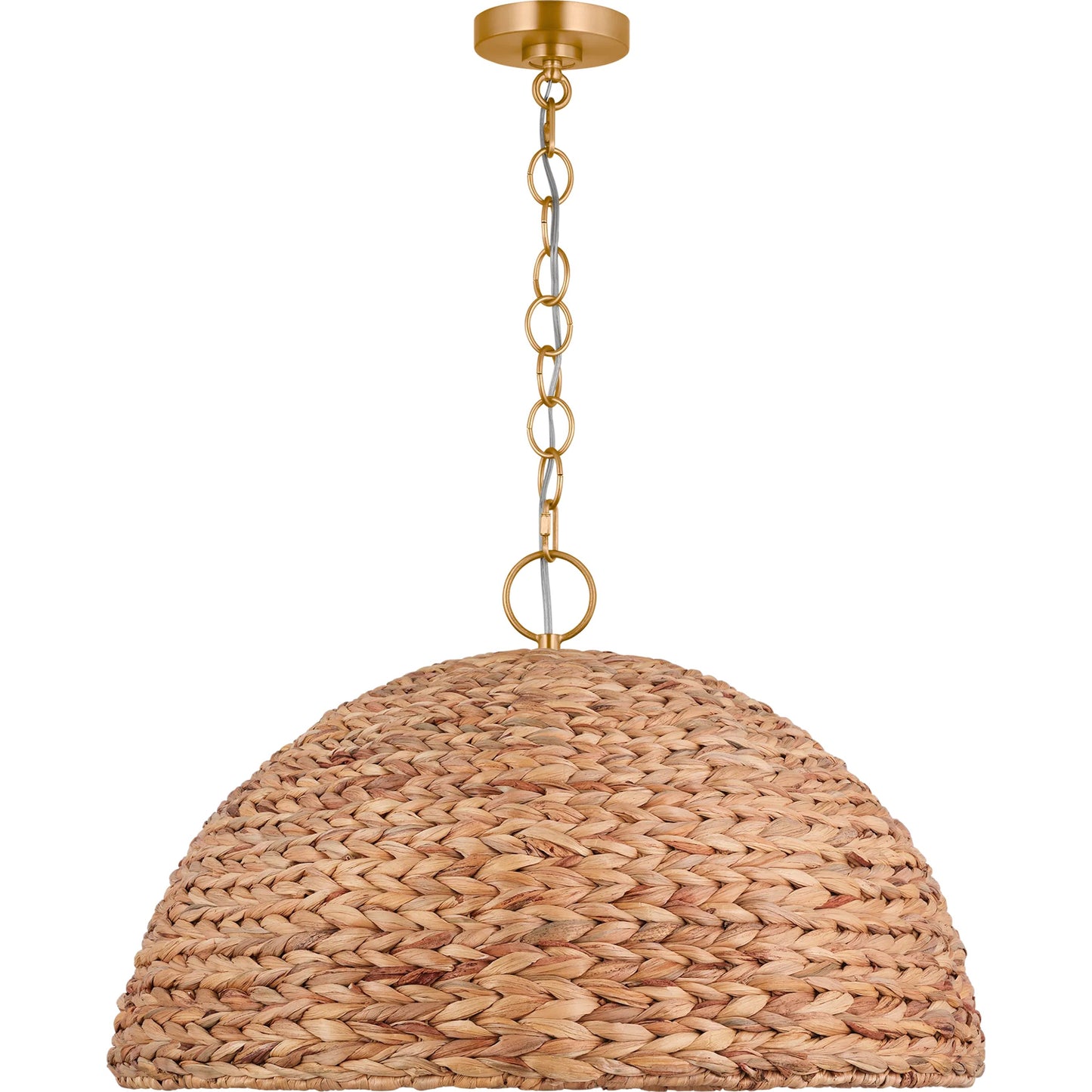 001 SI-2237698 | Primary Silo | Cay Large Pendant by Visual Comfort & Co. in burnished brass. Made from steel in a unique style.
