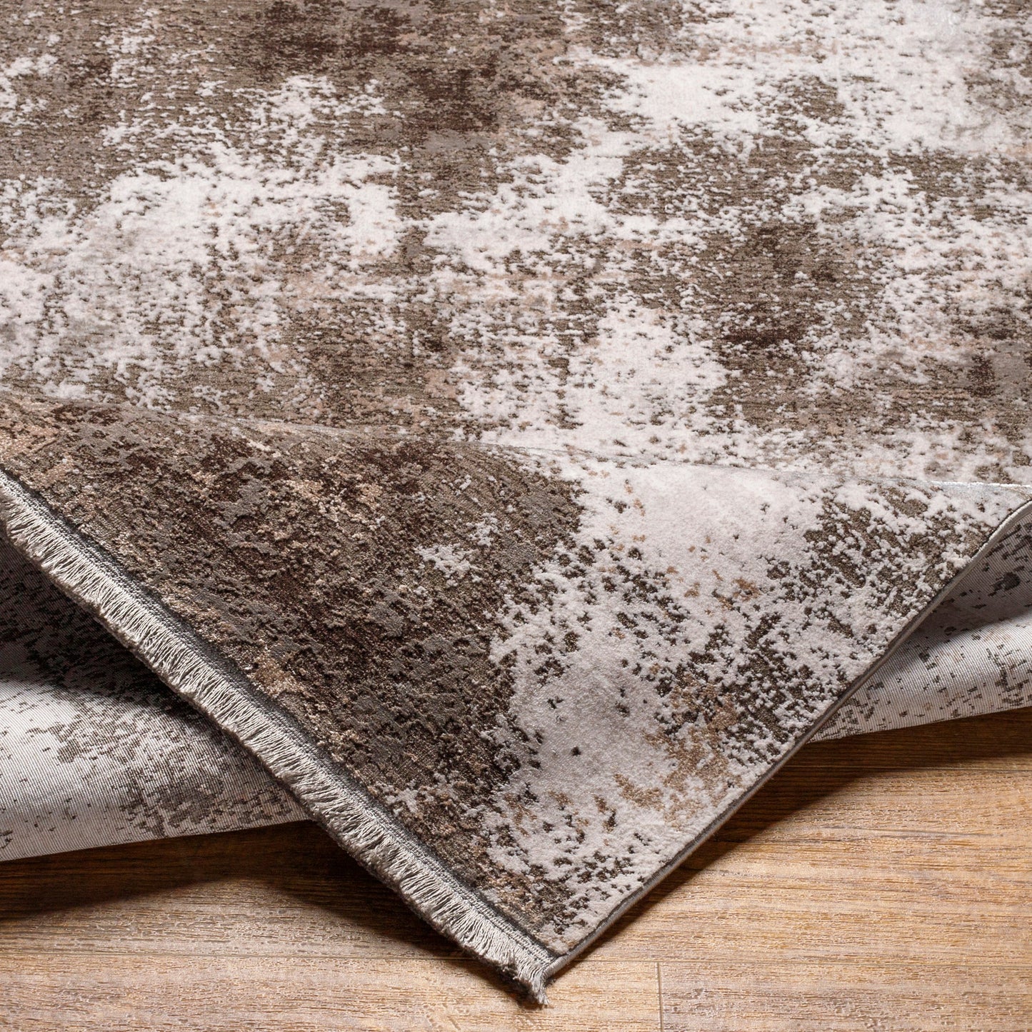 004 SI-1833083,SI-1833087 | Additional Silo | Eclipse Rug by Surya in white, brown. Made from 100% polyester in a modern style.