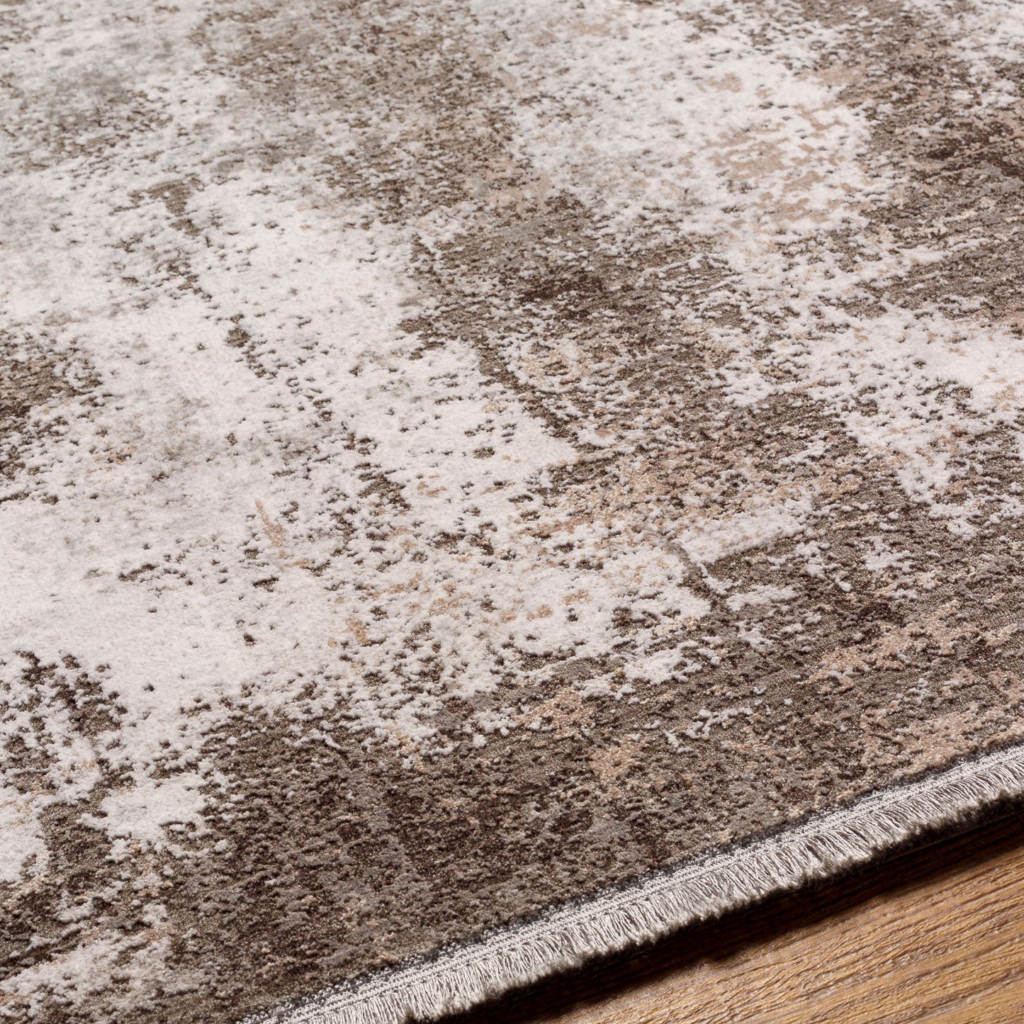 002 SI-1833083,SI-1833087 | Additional Silo | Eclipse Rug by Surya in white, brown. Made from 100% polyester in a modern style.