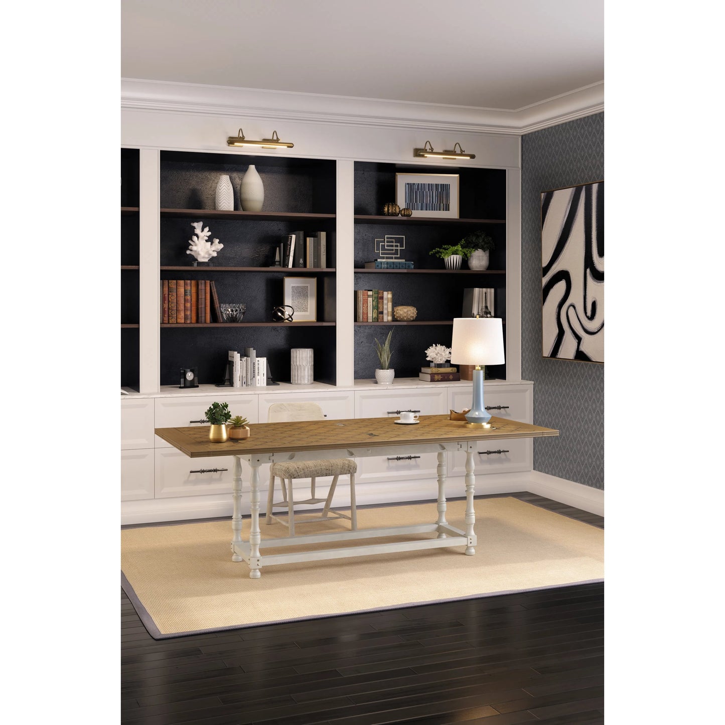 007 SI-2186361 | Lifestyle | Reimagined Dielectric Hunt Table by Jonathan Charles in natural oak. Made from oak in a modern style.