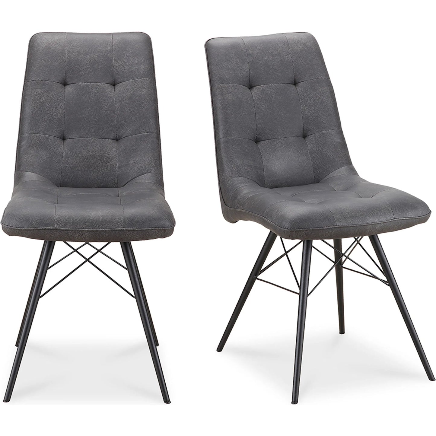 006 S-699212 | Additional Silo | Morrison Side Chair (Set of 2) by Moe's Home Collection in grey. Made from high density foam, metal in a modern style.