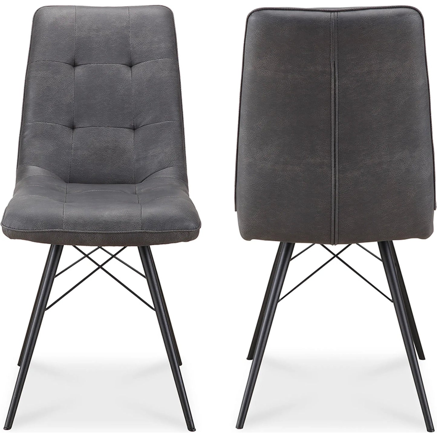 001 S-699212 | Primary Silo | Morrison Side Chair (Set of 2) by Moe's Home Collection in grey. Made from high density foam, metal in a modern style.