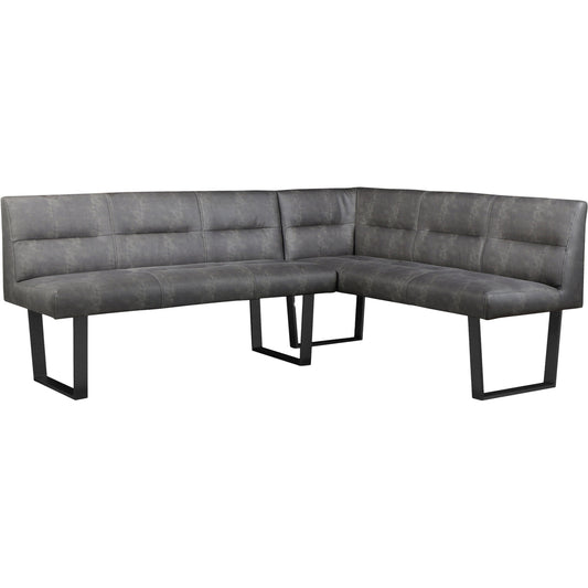 001 SI-2121928 | Primary Silo | Hanlon Corner Bench by Moe's Home Collection in grey. Made from upholstery: 100% polyester, powder coated iron legs in a modern style.