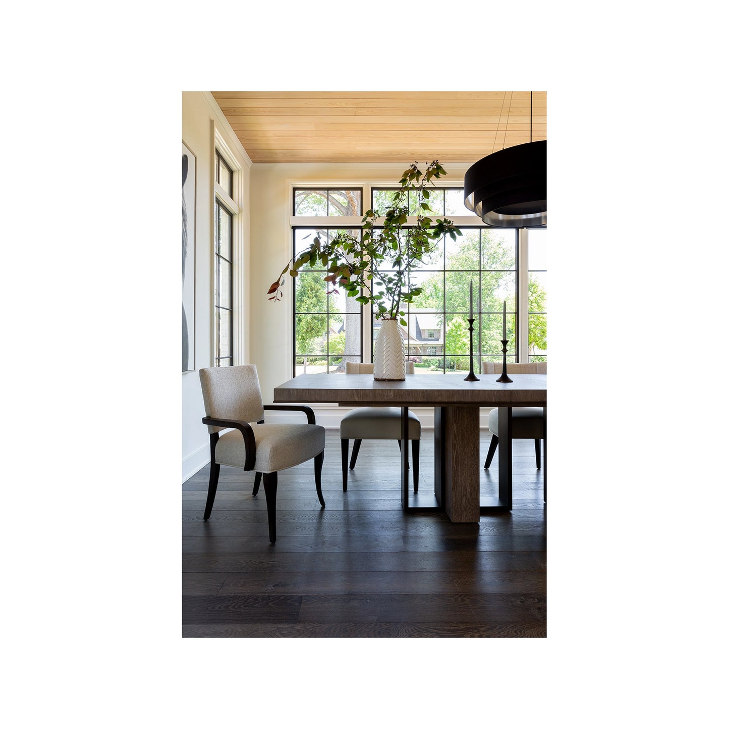 004 SI-2062440 | Lifestyle | Erinn V X Universal Arcata Arm Chair by Universal Furniture in crossover sand white and otter. Made from 84% polyester, 7% acrylic, 7% linen, 2% wool in a modern style.