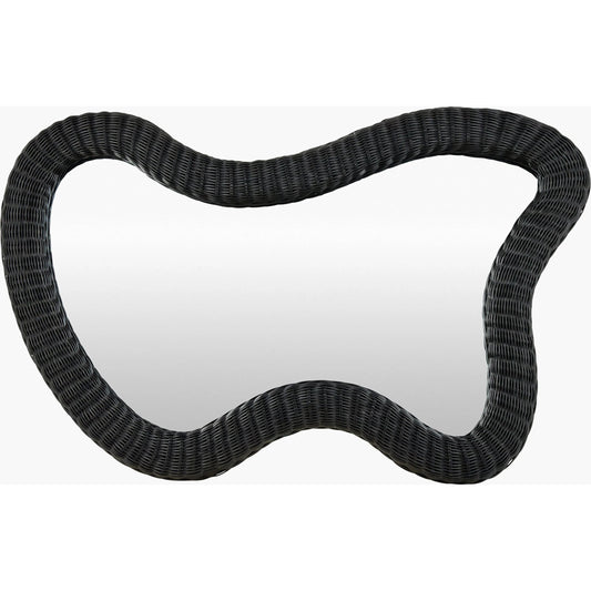 Erwynn Accent Mirror by Surya. Made from rattan in a modern style.