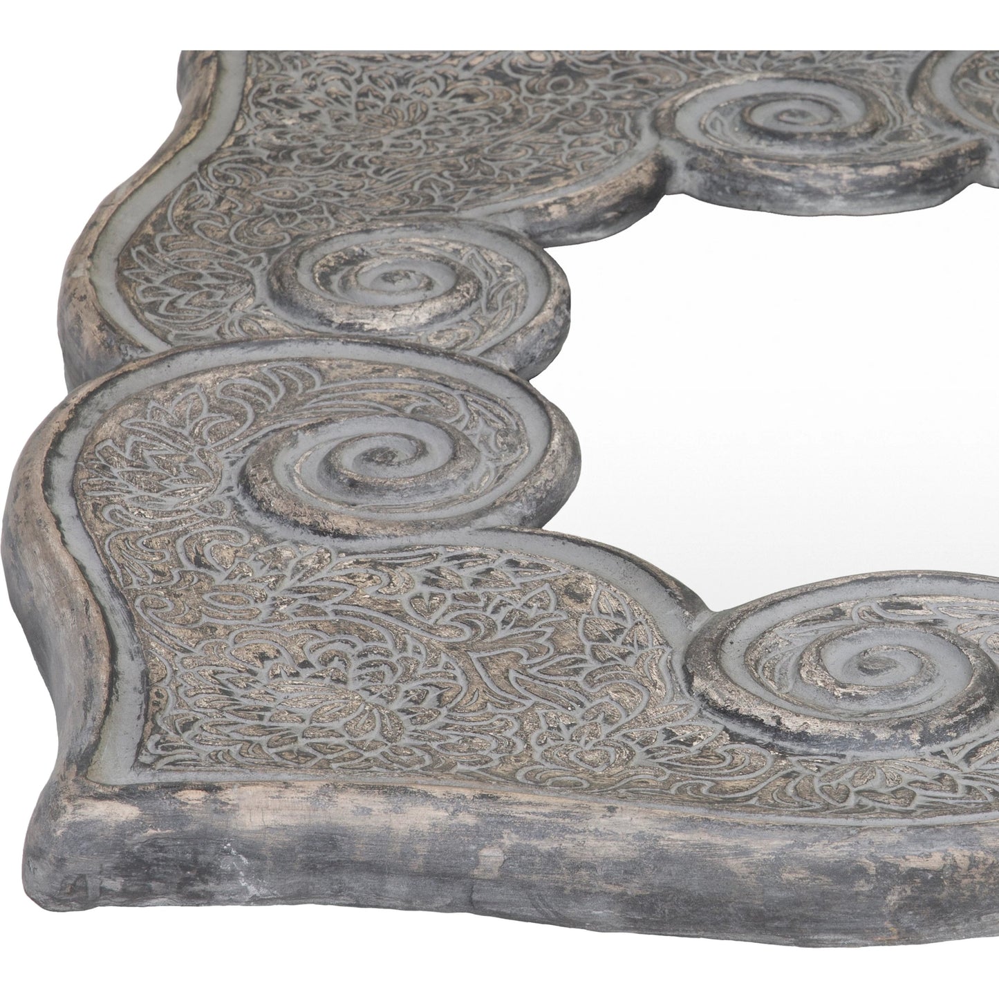 003 SI-2048662 | Closeup | Espirito - 35224 by Surya in gray and antiqued. Made from frame: resin in a traditional style.