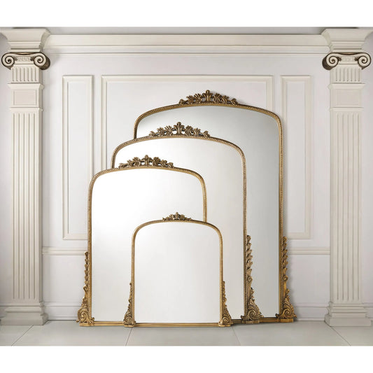 Jules Mirror by Zentique in distressed gold. Made from iron, mirror, mdf in a traditional style.