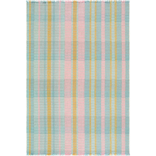 000 SI-2633107,SI-2633108,SI-2633109,SI-2633110,SI-2633111 | Primary Silo | Ethos ETH-2301 Rug by Livabliss in seafoam, blush, mustard, sky blue. Made from wool, cotton, polyester in a unique style.