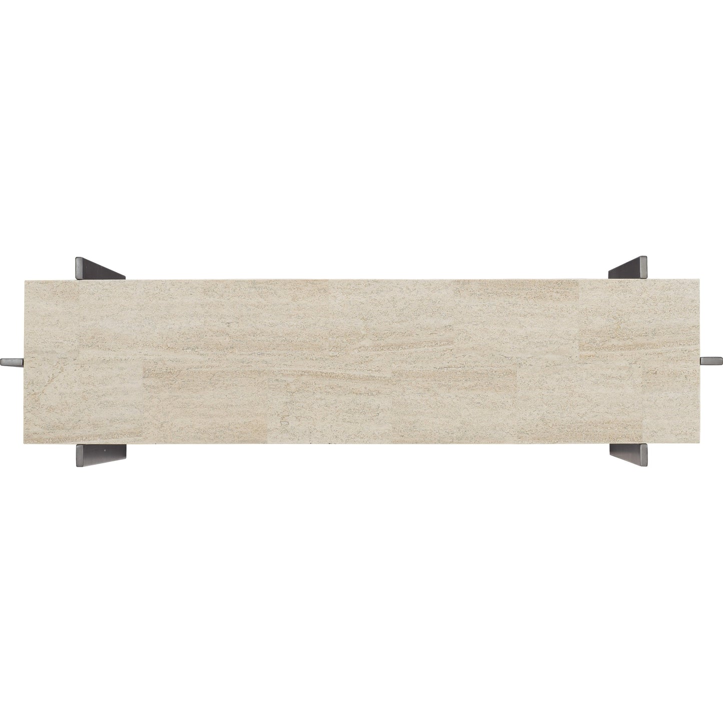 002 SI-1873082 | Additional Silo | Commerce & Market Console Table by Hooker Furniture in gray. Made from white travertine stone, carbon steel in a transitional style.