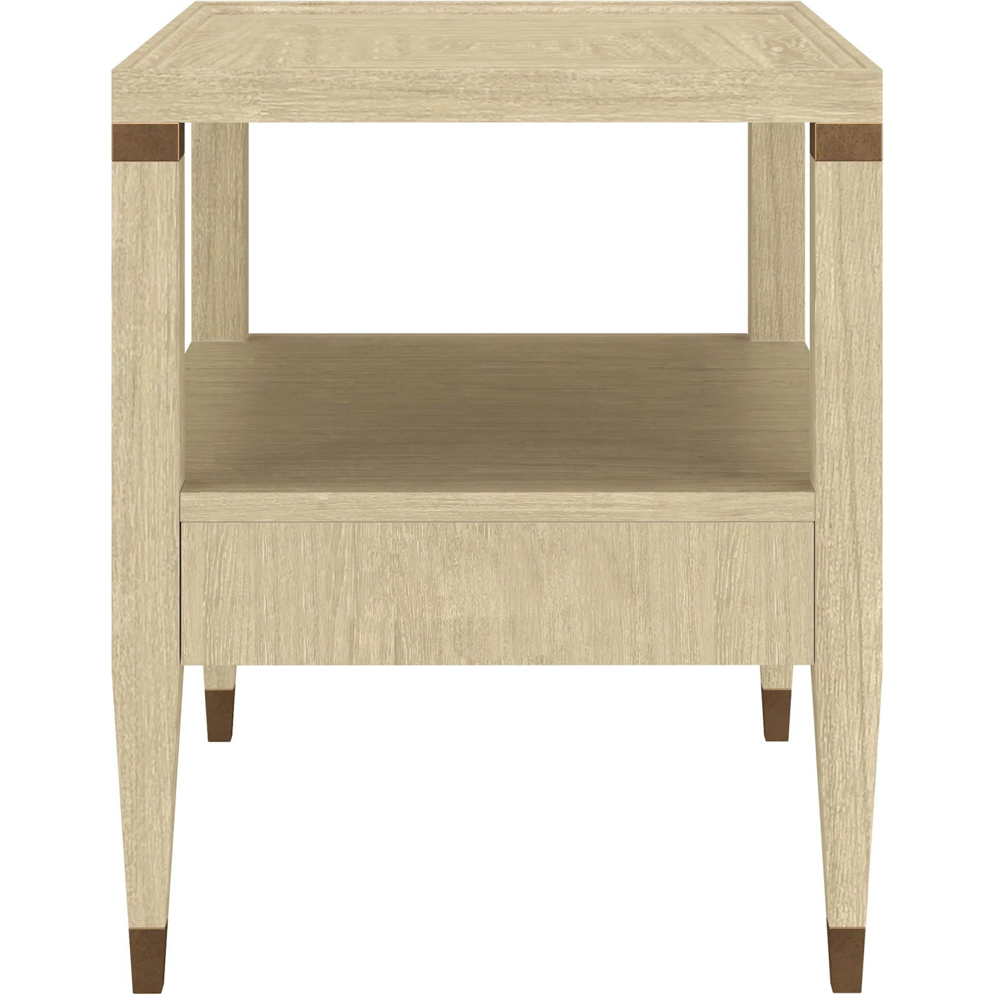 004 SI-2514154 | Additional Silo | Eave Drawer End Table by A.R.T. Furniture in sundrenched oak. Made from parawood solids, white oak veneer in a transitional style.