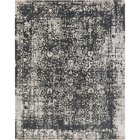 EUP-1900 Rug by Surya in black, charcoal, light slate. Made from 55% wool, 35% viscose, 10% cotton in a unique style.