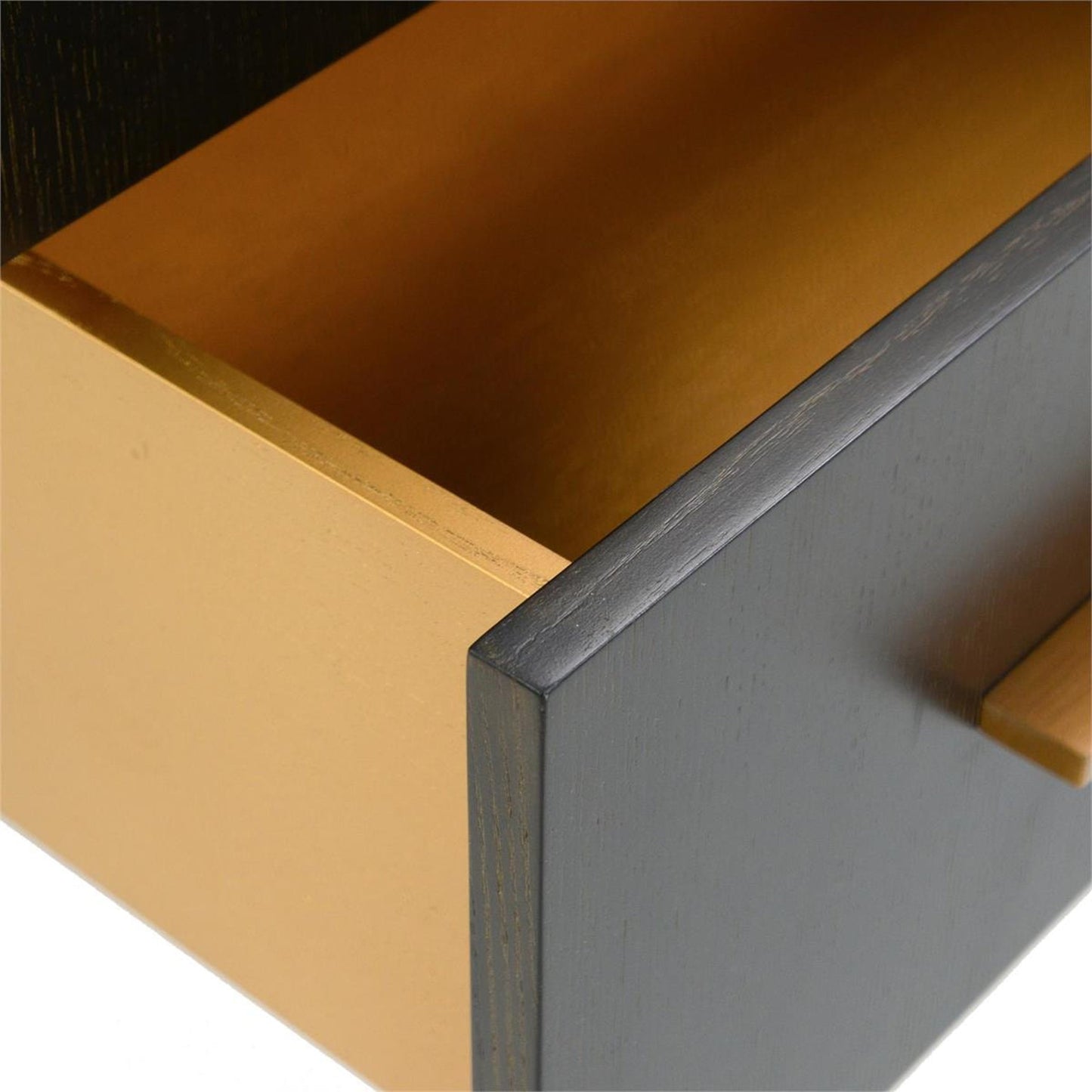005 SR-863478 | Additional Silo | Cordes Chest by John-Richard in ash, black, gold. Made from metal in a transitional style.