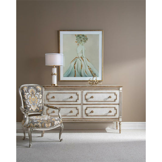 Corsini Chest by John-Richard in cream, gold. Made from wood in a cottage & farmhouse style.