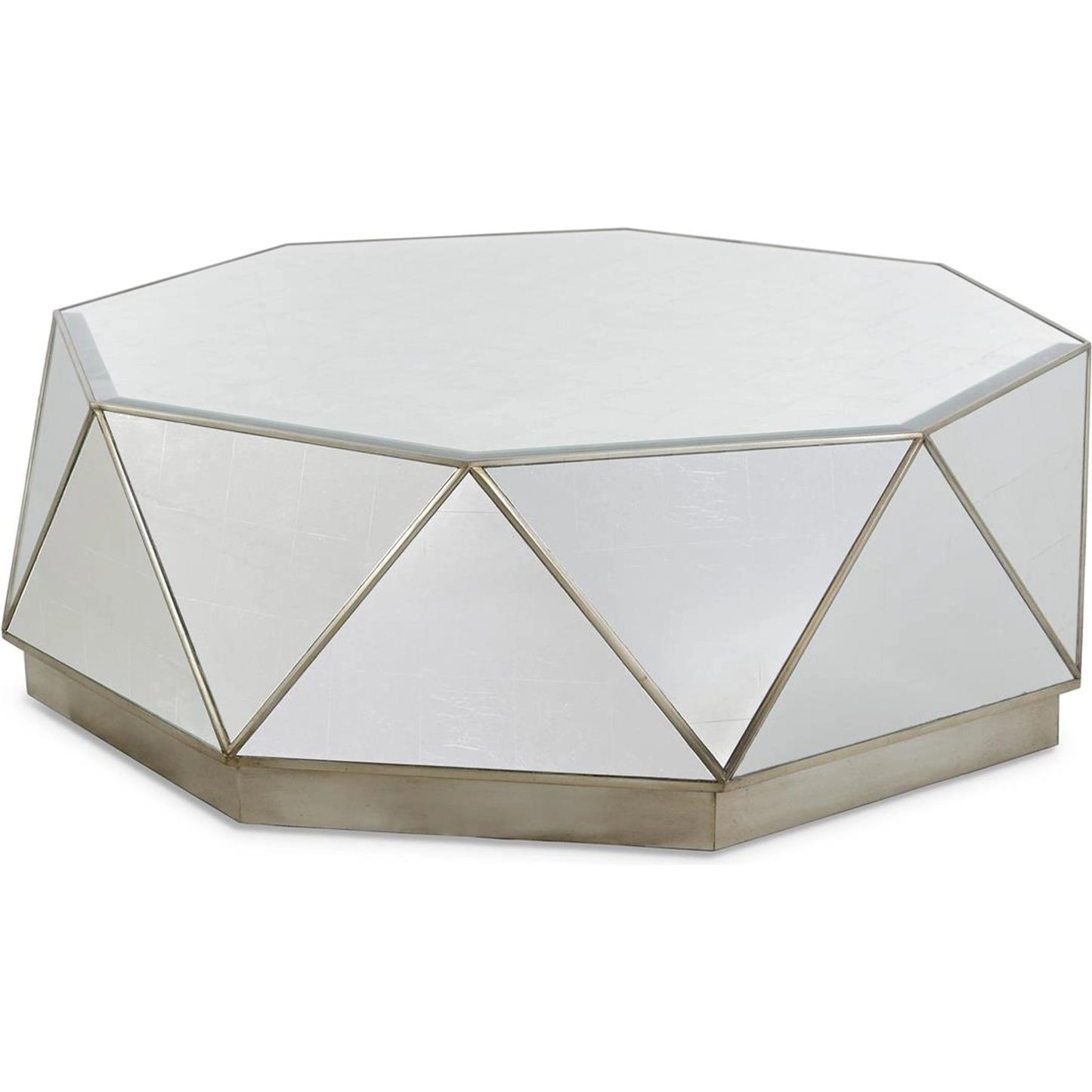 001 SI-1989047 | Additional Silo | Radiant Cocktail Table by John-Richard in burnished silver leaf. Made from unique in a modern style.