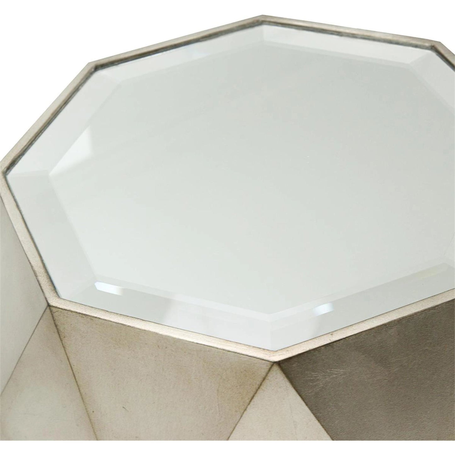 002 SI-1989048 | Additional Silo | Radiant Accent Table by John-Richard in burnished silver leaf. Made from unique in a modern style.