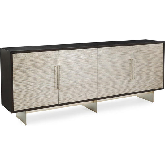 Saro Credenza by John-Richard in red and espresso. Made from unique in a modern style.
