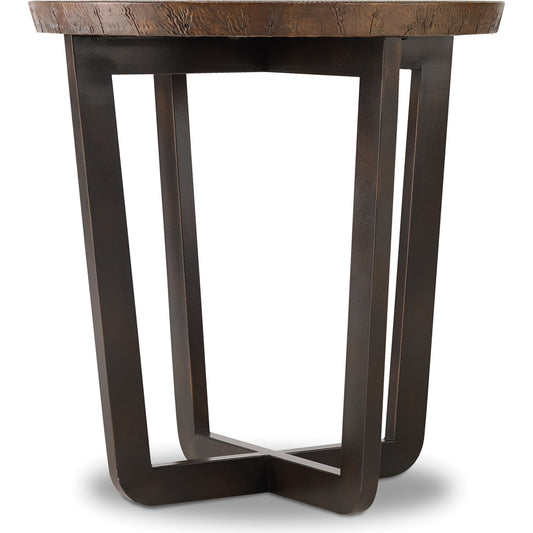 Parkcrest End Table by Hooker Furniture in aged copper. Made from aged copper tops, metal bases in a modern style.