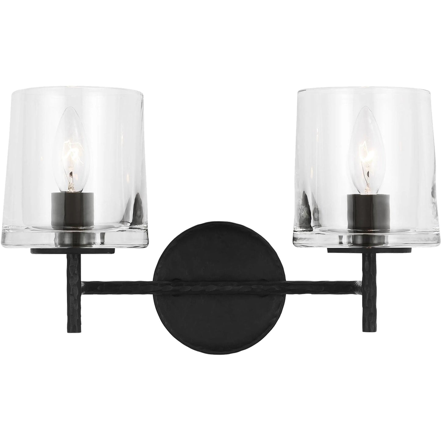 001 SI-2234818 | Primary Silo | Marietta 2-Light Vanity by Visual Comfort & Co. in aged iron. Made from steel in a transitional style.