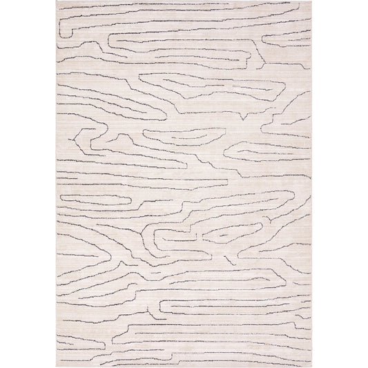 Eva EVA01 Rug by Jaipur Living in ivory, black. Made from 100% polyester in a unique style.