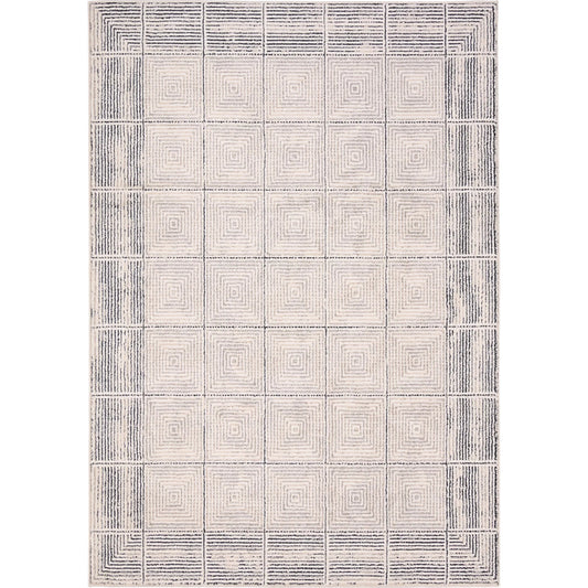 Eva EVA03 Rug by Jaipur Living in ivory, gray. Made from 100% polyester in a unique style.