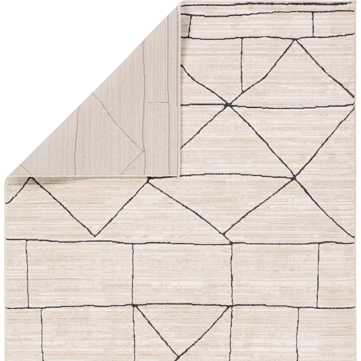 004 SI-2354416,SI-2354417,SI-2354418,SI-2354419,SI-2354420,SI-2354421,SI-2386091 | Closeup | Eva EVA07 Rug by Jaipur Living in beige, black. Made from 100% polyester in a unique style.