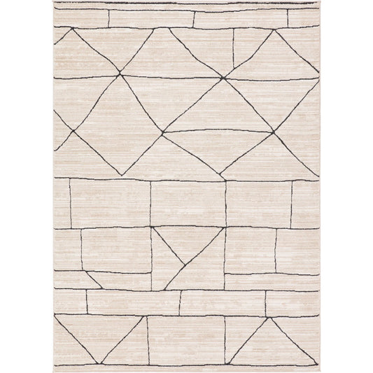 Eva EVA07 Rug by Jaipur Living in beige, black. Made from 100% polyester in a unique style.