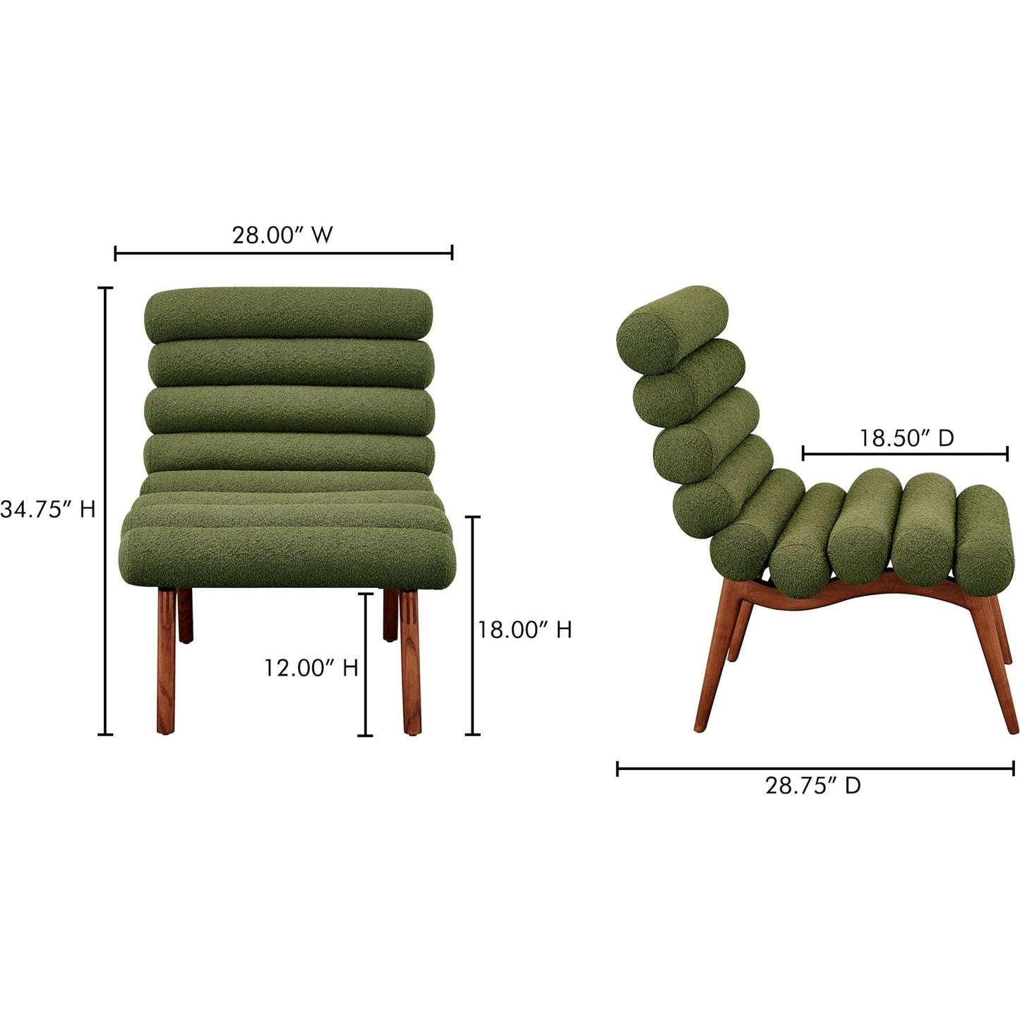 007 SI-2253593 | Lifestyle | Arlo Accent Chair Performance Fabric by Moe's Home Collection. Made from upholstery: 100% polyester, ash wood legs, high density foam seat, plywood, metal frame in a unique style.