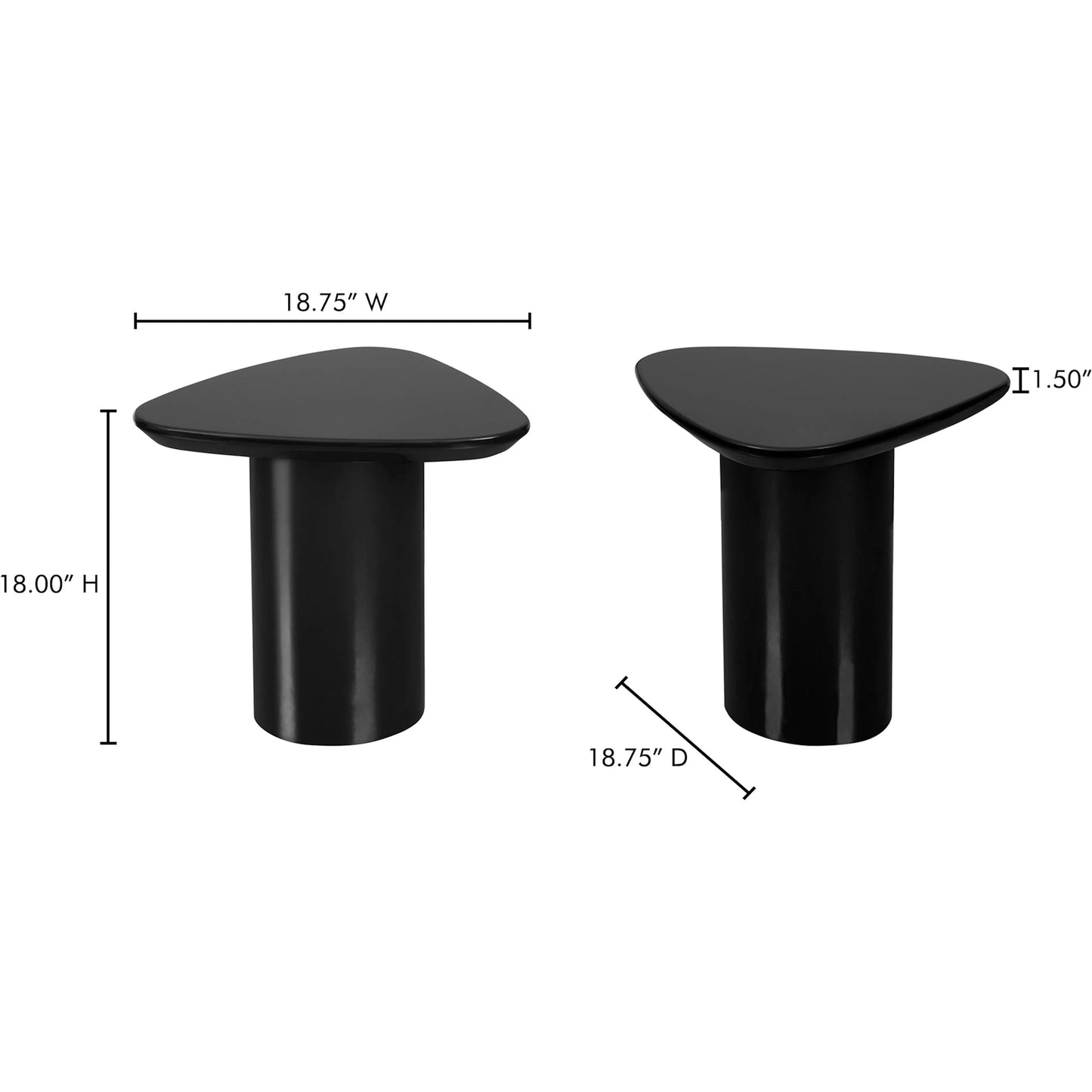 012 SI-2253684 | Lifestyle | Eden Accent Table by Moe's Home Collection in lacquer. Made from mdf with high, gloss lacquer in a unique style.