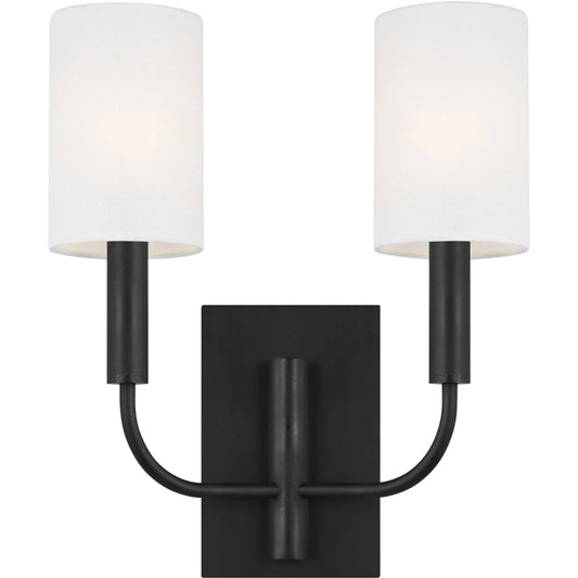 Brianna Double Sconce by Visual Comfort & Co.. Made from steel in a modern style.