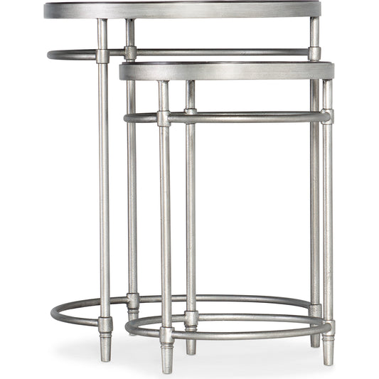 001 SI-1749749 | Primary Silo | St. Armand Nesting Tables by Hooker Furniture in black. Made from acacia solids with round metal tube, metal sheet in a modern style.