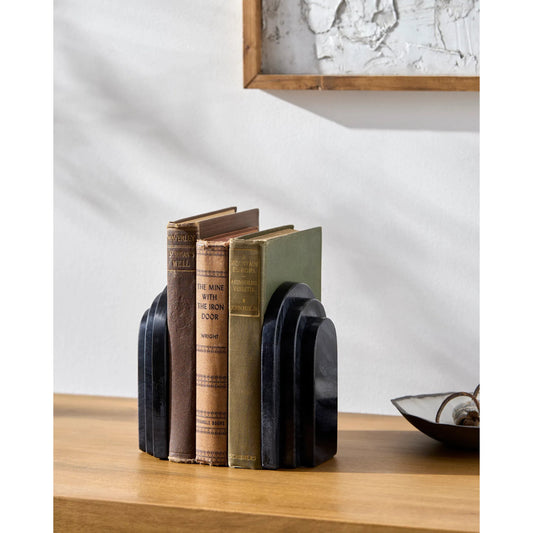 Aayena Bookends (Set of 2) by Livabliss in natural. Made from marble in a modern style.