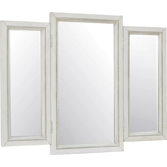 002 SI-2155467 | Primary Silo | Camila Vanity Mirror by Pulaski Furniture in semi-transparent creamy white. Made from ash veneers in a modern style.
