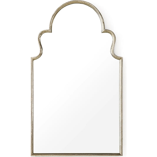 Juno Mirror by Zentique in distressed silver. Made from iron, mirror, mdf in a traditional style.