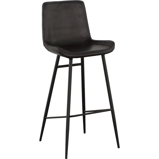 000 SI-2635988 | Primary Silo | Nadia Leather Bar Stool by Fairfield Chair in black and matte black. Made from metal, leather in a unique style.