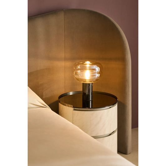 Muse Nightstand by Caracole in nebulous, dark chocolate, deep bronze. Made from unique in a transitional style.