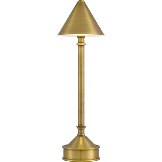 Traipse Cordless Table Lamp by Currey and Company. Made from metal in a modern style.