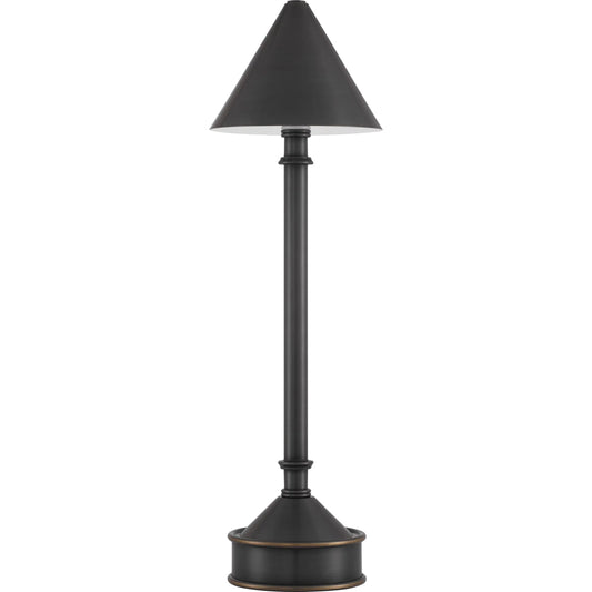 Traipse Cordless Table Lamp by Currey and Company. Made from metal in a modern style.