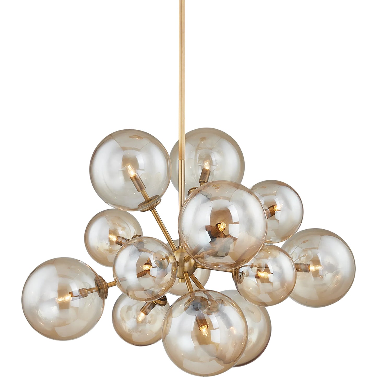 002 SI-2055077 | Additional Silo | Santee 13 Light Chandelier by Troy in patina brass. Made from brass in a modern style.