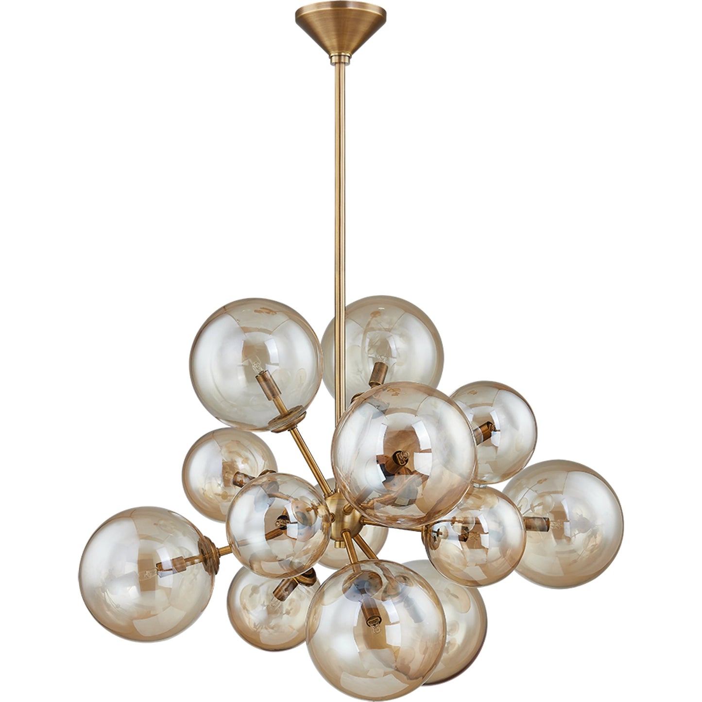 001 SI-2055077 | Additional Silo | Santee 13 Light Chandelier by Troy in patina brass. Made from brass in a modern style.